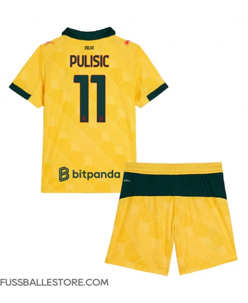 Günstige AC Milan Christian Pulisic #11 3rd trikot Kinder 2025-26 Kurzarm (+ Kurze Hosen)